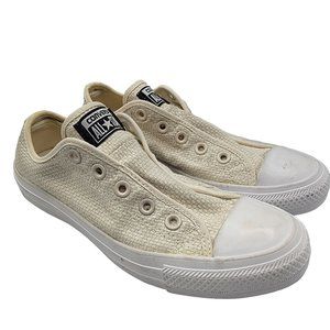 Converse Laceless Womens Size 6 Beige Low Top Shoes Casual 146650F